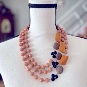 David Aubrey designer multi faceted stone necklace
